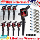 For Ford F150 Lincoln 4.6L 5.4L V8 8x Spark Plugs + 8 Pack Ignition Coils DG508