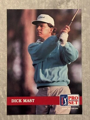 Tarjeta coleccionable real Pro Set PGA Tour Dick Mast 1992 nombre más divertido del golf Foto 1 de 2