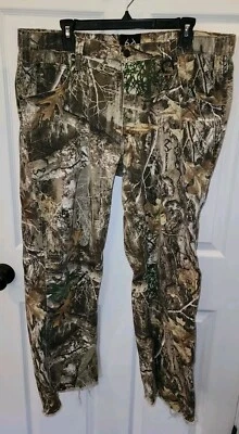 Realtree Camo Pants Mens 36/34 Hunting Brown Woodland Camouflaged Outdoors 29"L - Image 1 of 4