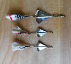 THREE Mint Pflueger Four Bros Trade Mark Black Bass Spinners #6 and two #3s