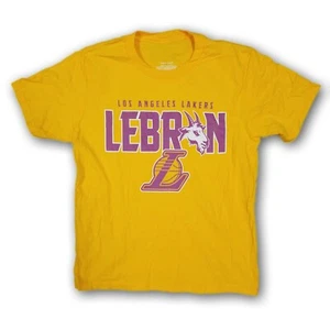 Los Angeles Lakers Youth Boys "Lebron" Short Sleeve Yellow T-shirt NWOT - Picture 1 of 1