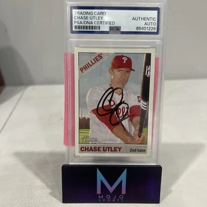 2015 Topps Heritage Chase Utley Phillies Signed Auto Card #170 PSA DNA - Picture 1 of 1
