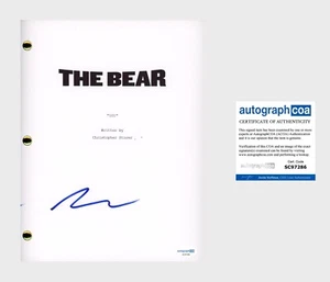 JEREMY ALLEN WHITE SIGNED THE BEAR SCRIPT - ACOA COA - Picture 1 of 1