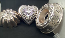 Vintage Copper Color Jello Molds Wall Decor Set of 3 Heart Ring Fluted