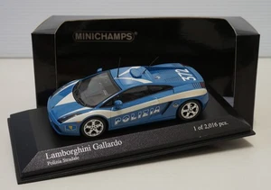 Minichamps 1/43 Lamborghini Gallardo 2004 Police Polizia Stradale Blue 400103590 - Picture 1 of 4