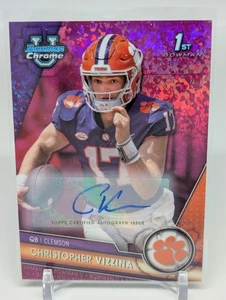 2023 Bowman University Chrome Christopher Vizzina Auto Fuschia Mini-Diamond /150 - Picture 1 of 2