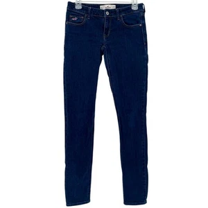 Hollister Denim Jeans Teen Junior Size 5 L 27x33 Skinny Low Rise Blue - Picture 1 of 11