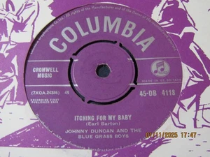 JOHNNY DUNCAN & THE BLUE GRASS BOYS-ITCHING FOR MY BABY-COLUMBIA - Picture 1 of 2