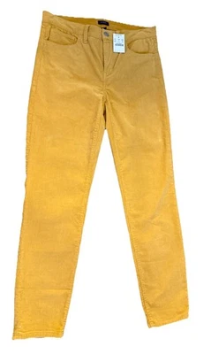 Pantalones para mujer J Crew amarillo dorado pana piernas rectas talla 28/6 nuevos con etiquetas Foto 1 de 4