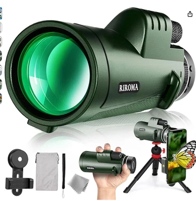 Monocular Telescope 40X60 with Smartphone Holder & Tripod, Power Prism Compact - Image 1 of 4