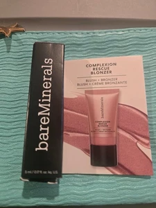 Rubor BareMinerals Complexion Rescue + Bronceador Kiss of Mauve Color .17 OZ Bolsa Gratis - Imagen 1 de 1
