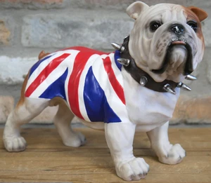 British English Bulldog Union Jack figurine ornament decoration Dog Lover gift - Picture 1 of 4