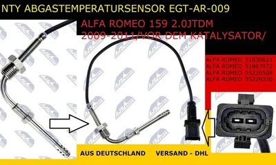 ABGASTEMPERATURSENSOR ALFA ROMEO 159 2.0JTDM 2009-2011  VOR DEM KATALYSATOR !!! - Bild 1 von 4