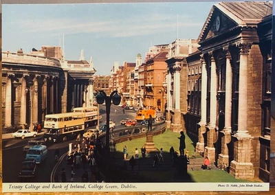 Irish PC TRINITY COLLEGE Green Bank of Ireland Dublin D Noble John Hinde 2/253 - Image 1 of 2