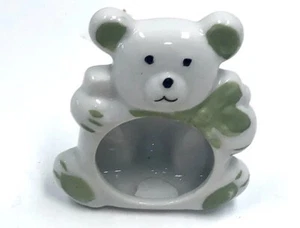 Marco de fotos para bebé infantil oso verde y blanco soporte de mesa pequeño nuevo en caja - Imagen 1 de 9