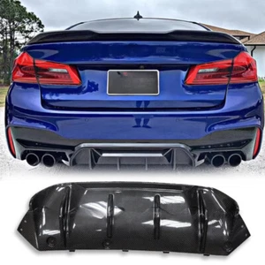 Carbon Fibre Rear Bumper Lip Diffuser For BMW 5 Series F90 M5 2018UP MP Style - Bild 1 von 10