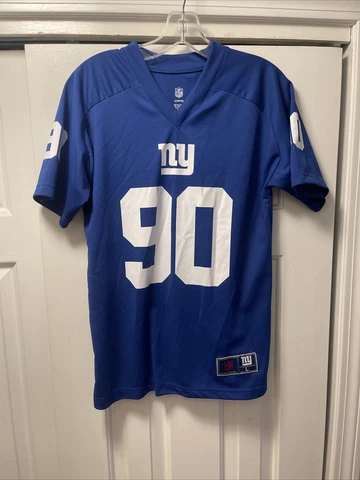 NFL Team Apparel New York NY Giants Jersey Youth Size Large 14-16 Blue Cover