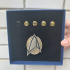 For Picard Combadge Rank Pips Command Science Engineering Pin Brooches Badge Set
