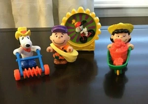 Vintage 1990 Peanuts McDonalds Happy Meal Toys Lot of 4 - Picture 1 of 4