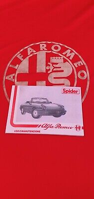 Alfa Romeo Spider Duetto 1.6 2.0 Ie / Cat IV Serie Uso E Manutenzione 1a Ed 1990 • 49.99€
