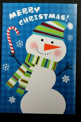 16 CARDS 16 ENVELOPES HALLMARK Merry Christmas snowmen