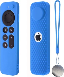 Sky Blue Silicone Remote Case for Apple TV 4K 2nd Gen - Shockproof & Magnetic - Picture 1 of 7