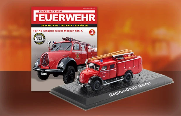 Camion Pompieri TLF 16 Margirus Deutz Mercur 125 Feuerwehr Bomberos DIECAST 1:72 - Immagine 1 di 1