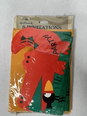 Invitaciones de fiesta vintage sello cocodrilo cocodrilo animal cumpleaños 8 unidades Foto 1 de 4