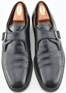ZAPATOS | ZAPATOS ALDEN 10.5C PIEL DE BECERRO NEGRA CORREA DE MONJE CUERO 1577 - Imagen 1 de 24