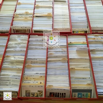 Colección de estampillas en todo el mundo como nuevas - 600 diferentes de 100 países en juegos completos Foto 1 de 4