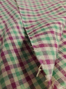 4.5Yds. Primitive Country Woven Homespun Cotton Gingham Check Fabric 45" (#278) - Picture 1 of 5