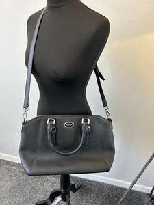 Michael Kors Ciara Black Saffiano Leather Tote Bag Long Strap & Purse Makeup Bag - Picture 1 of 11