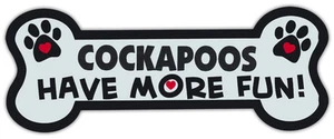 Dog Bone Shaped Magnets: Cockapoos Have More Fun! | Cars, Trucks, Mailboxes - Picture 1 of 1