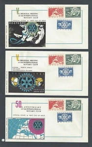 1955 Belgium Rotary Set #479-481 3 Commem. Uncanceled Covers For Display - Picture 1 of 1
