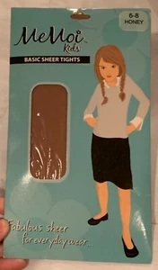 Memoi Kids Basic Sheer Tights size 6-8 color Honey - Picture 1 of 2
