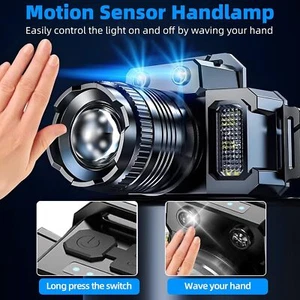 Most Powerful 99000000LM LED Tactical Headlamp Head Torch Rechargeable Headlight - Picture 1 of 24