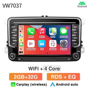 AUTORADIO ANDROID 13 2DIN VW SKODA OCTAVIA GOLF TOURAN PASSAT POLO JETTA GPS - Foto 1 di 22