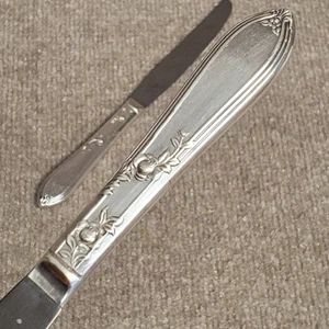 Set 2 coltelli da tavola International Silver New England rosmarino 1919 placcato argento - Foto 1 di 6