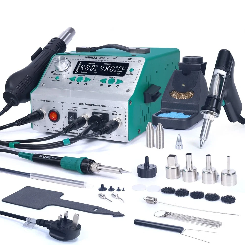 YIHUA 948-II 4-in-1 Soldering & Desoldering Station Hot Air Rework Station - Image 1 of 4