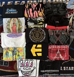 T Shirt Lot Skate Streetwear Mixed Sizes M-XL Resell Element Etnies DGK Cookies - Picture 1 of 7
