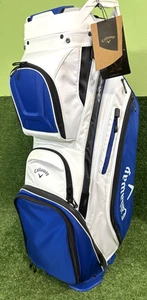 Callaway 2024 ORG 14 Golf Cart Bag NEW OTHER 14 Way Top White Cobalt Blue - Picture 1 of 6