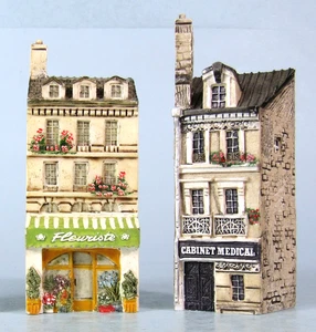 DOMINIQUE GAULT J CARLTON PARIS DOS EDIFICIOS EN MINIATURA HECHOS EN FRANCIA - Imagen 1 de 12