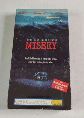 Misery (VHS, 1991) Stephen King Kathy Bates James Caan NEW Foto 1 de 3