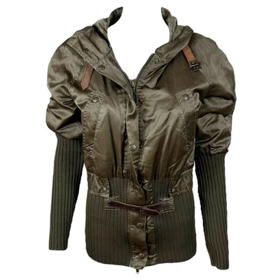 Jean Paul Gaultier Jean's 90 年代卡其色绿色缎面轰炸机夹克 — 第 1/4 张图片