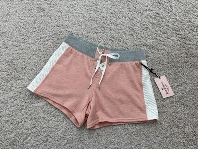 NWT Juicy Couture Y2K Peach White Gray Shorts Front Tie Size XS - Image 1 of 4