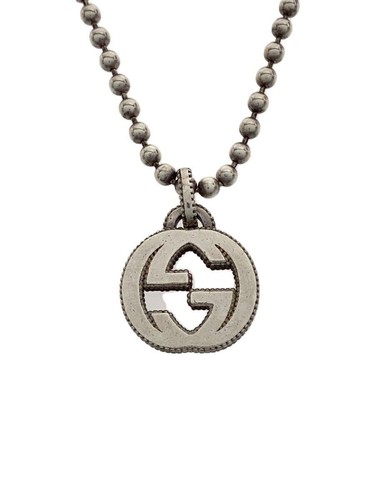 Catena a sfera ad incastro GUCCI SV925 leggermente danneggiata con parte superiore argento usata