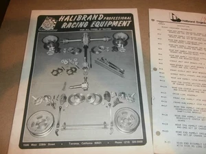 Vintage 1970 Torrance CA Halibrand Racing Equipment Catalog and List Prices 1975 - Bild 1 von 13