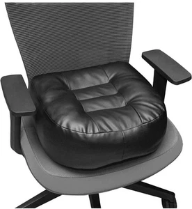 NEW YOUFI Leather Seat Cushion, 18x16x6, Extra-Thick Booster w/Breathable Cover - Picture 1 of 11