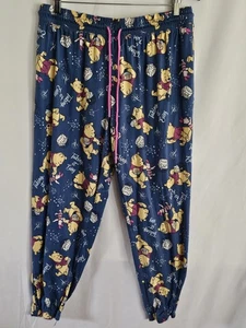 Disney Winnie the Pooh Pajama Pants Womens Size XL Taking It Easy Blue - Picture 1 of 5
