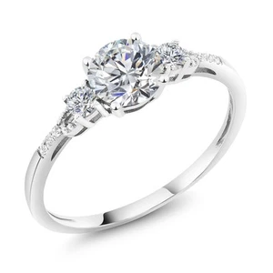 10K White Gold Lab Grown Diamond Engagement Ring For Women | 0.90 Cttw | Center - Picture 1 of 5